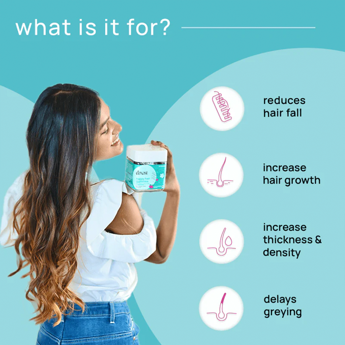 Daxast biotin hair gummies (B2G1)